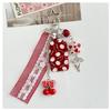 Cute Red Cherry Print Card Women Hollow Star Star Resin Charm Red Lace Ribbon Tassel Girl Backpack Accessories Bag Charm