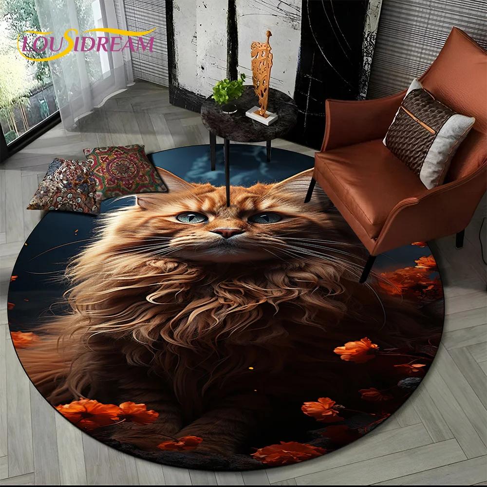 3D Mysteriou Sun Moon Tarot Mandala Magic Round Area Carpet Rug for Living Room Bedroom Kid Playroom Decor,Pet Area Rug Non-slip