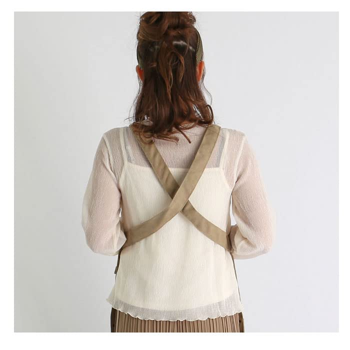 Maruwa Trading Canvas Apron Back Cross 20oz Olive Free Size