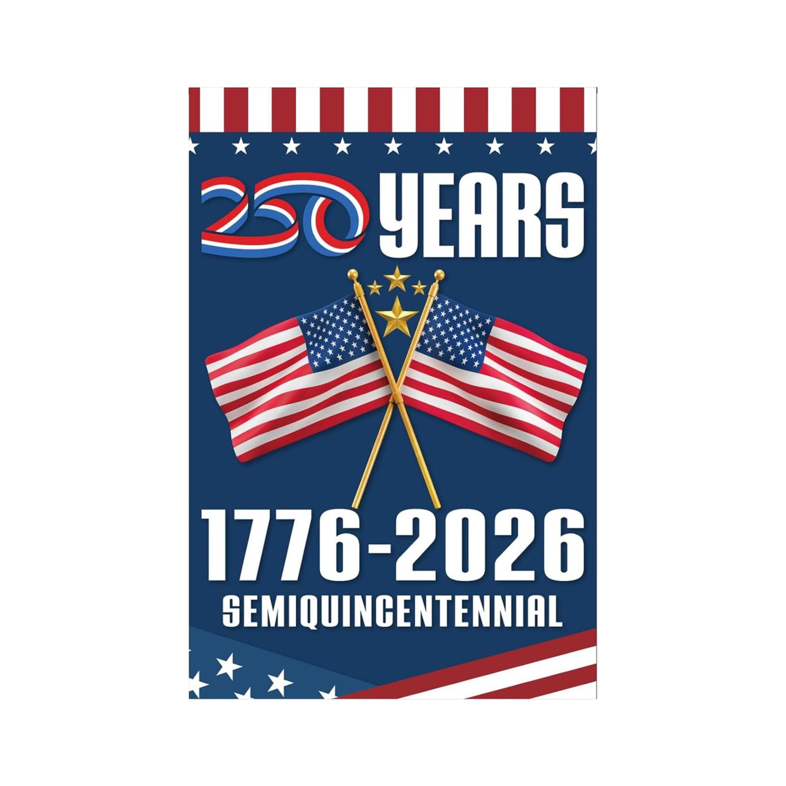 

250-летие основания Соединенных Штатов Америки, Садовый флаг, Патриотический флаг с крестом, One Size
