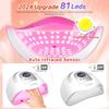 SUN X26 MAX Profesjonalna lampa do suszenia paznokci do manicure 380 W Suszarka do paznokci z żelem i czujnikiem automatycznym Lampa do paznokci UV LED