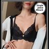 French Sexy Breathable Lace Bra, Thin Minimizer Push-Up Lift Anti-Sag Bra for Full Bust Women