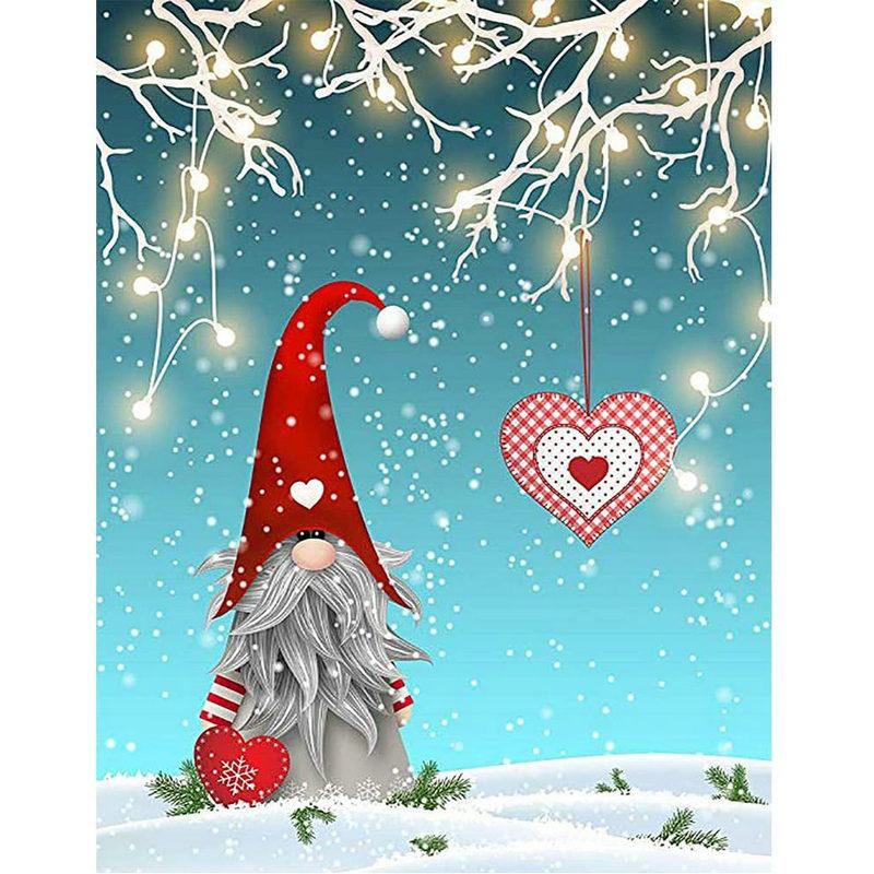 New 5D Diamond Painted Full Diamond Interior Decoration Snowman Santa Diy Painted Round Diamond Handmade