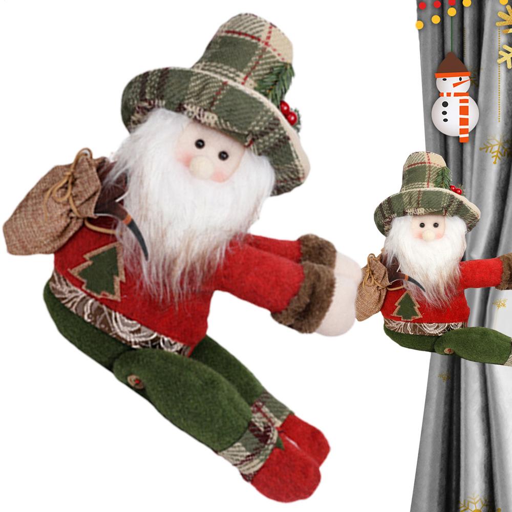 

Christmas Curtains Buckle Adjustable Window Fastener Holderr Decorative Snowman Tieback Buckle for Holiday for Bedroom Bathroom
