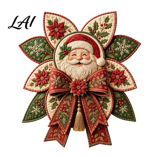 Bauernhaus Weihnachtsdekoration DIY Weihnachtsdecke Schleife DIY Nähset 3D Handgefertigtes Dekoratives Ornament Vorgeschnittene Bastelmaterialien Stoff Und Schritt-für-Schritt