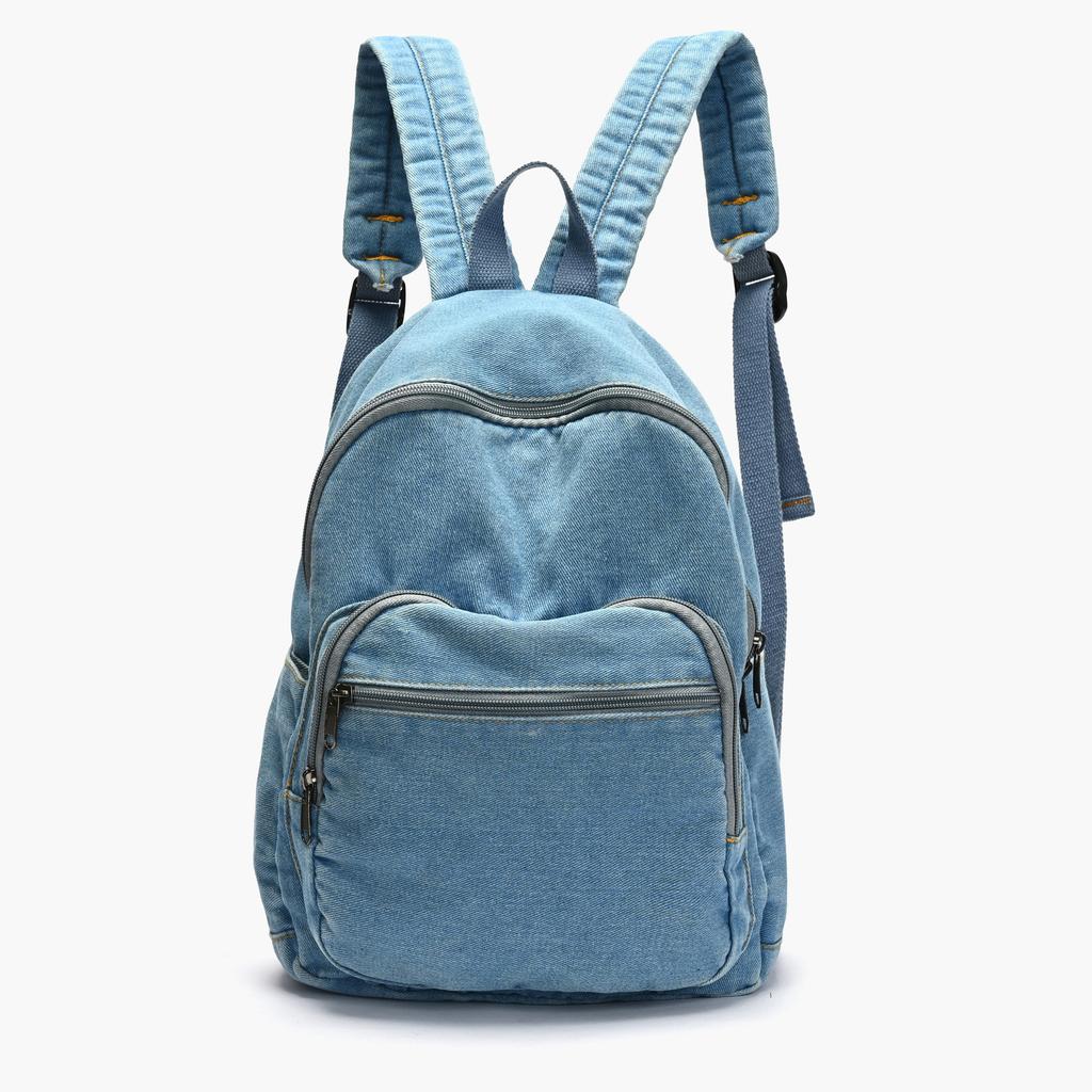 Schoolbag Japanese washed denim small backpack female Korean version literary small backpack college student canvas schoolbag wholesale