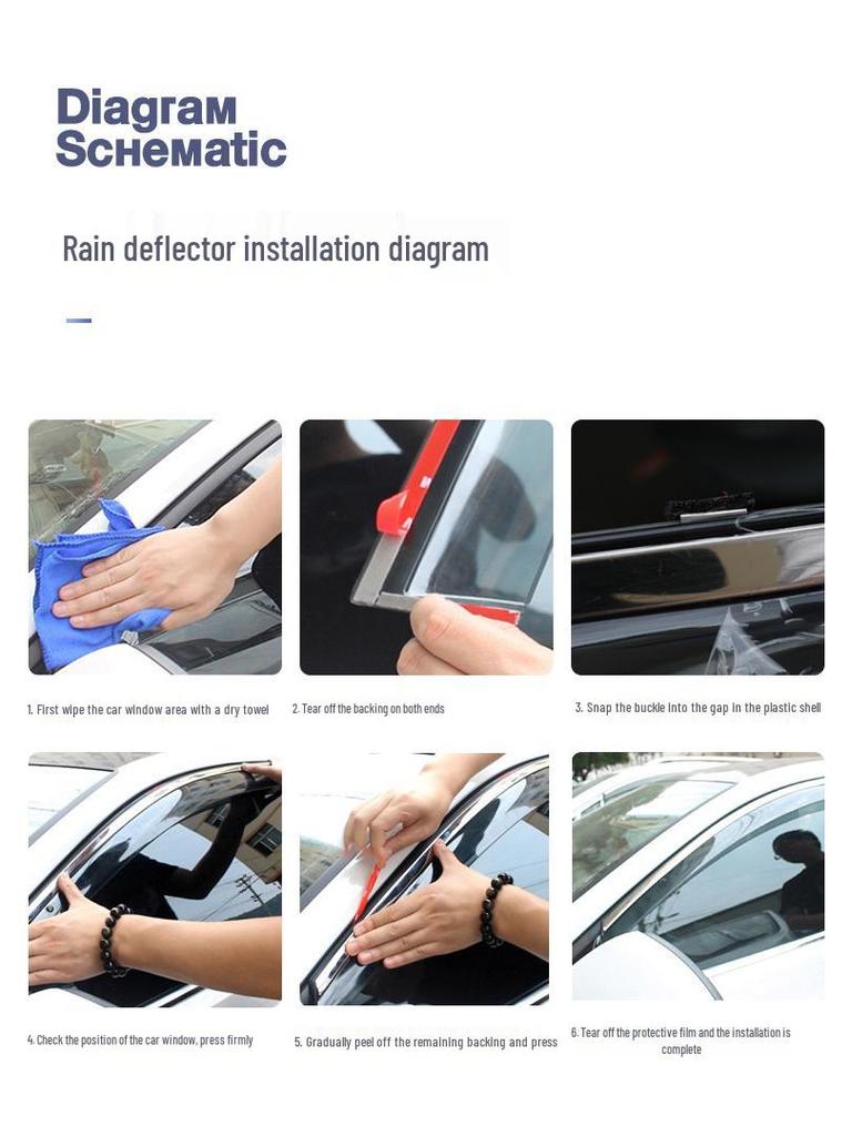 Honda Avancier Window Rain Deflector Eyebrow Trim