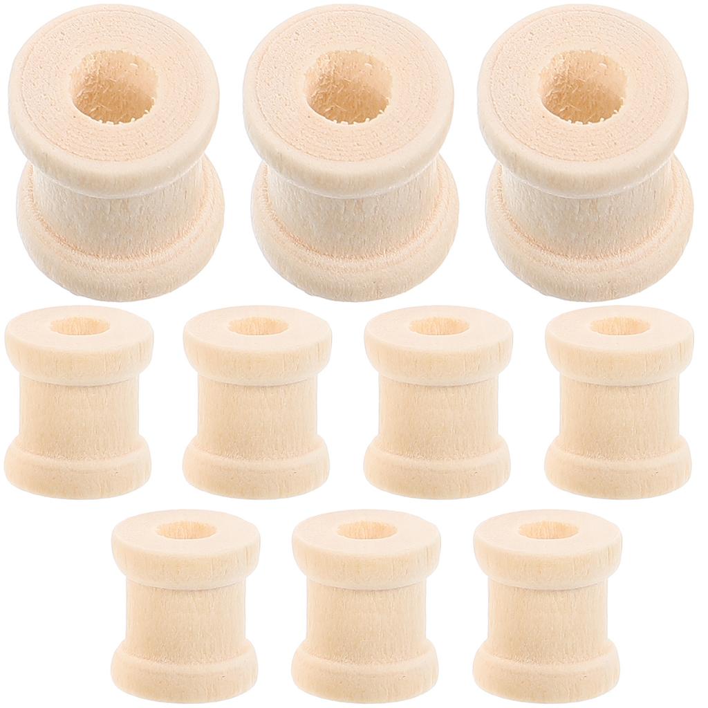 20Pcs 100pcs Unfinished Wood Spools DIY Craft Bobbins for Weaving Sewing String Holder Handmade Jewelry Making Supply Kit