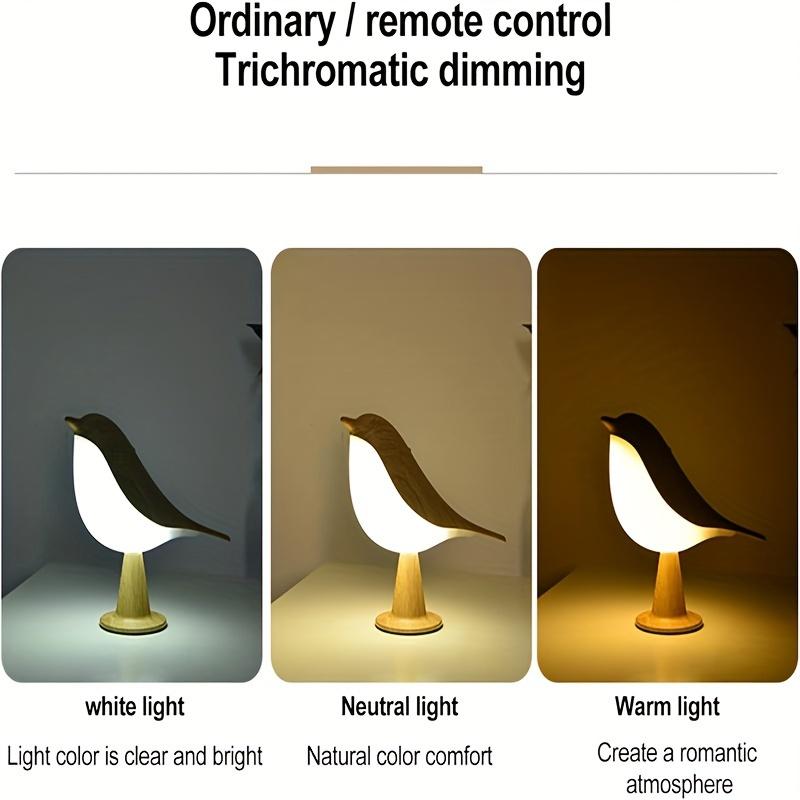 1pc Rechargeable Cute Bird LED Desk Lamp with Three-Level Adjustable Brightness, Aromatherapy Function, and Touch Control