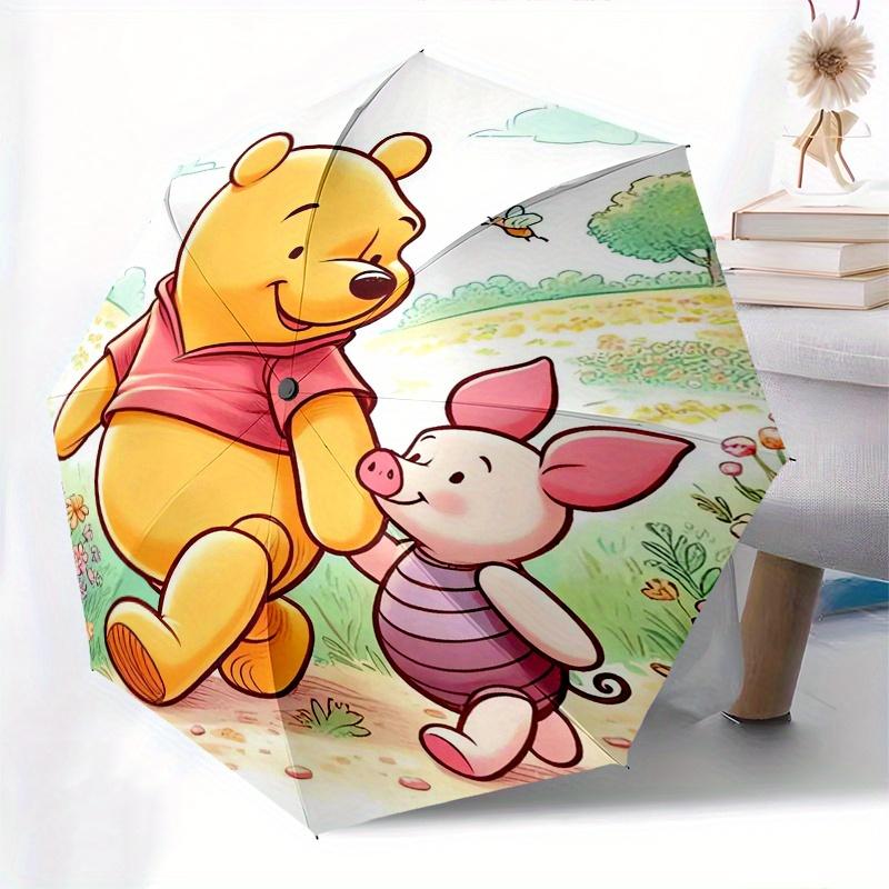 

Winnie and Piglet Durable Cartoon Folding Umbrella, Portable 3-Fold Compact Umbrella for Men and Women, Suitable for Travel or Daily Use.U09
