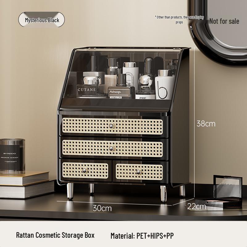 Luxuriöse Kosmetikaufbewahrungsbox: Multifunktionaler Organizer für Lippenstift & Hautpflege auf dem Schminktisch