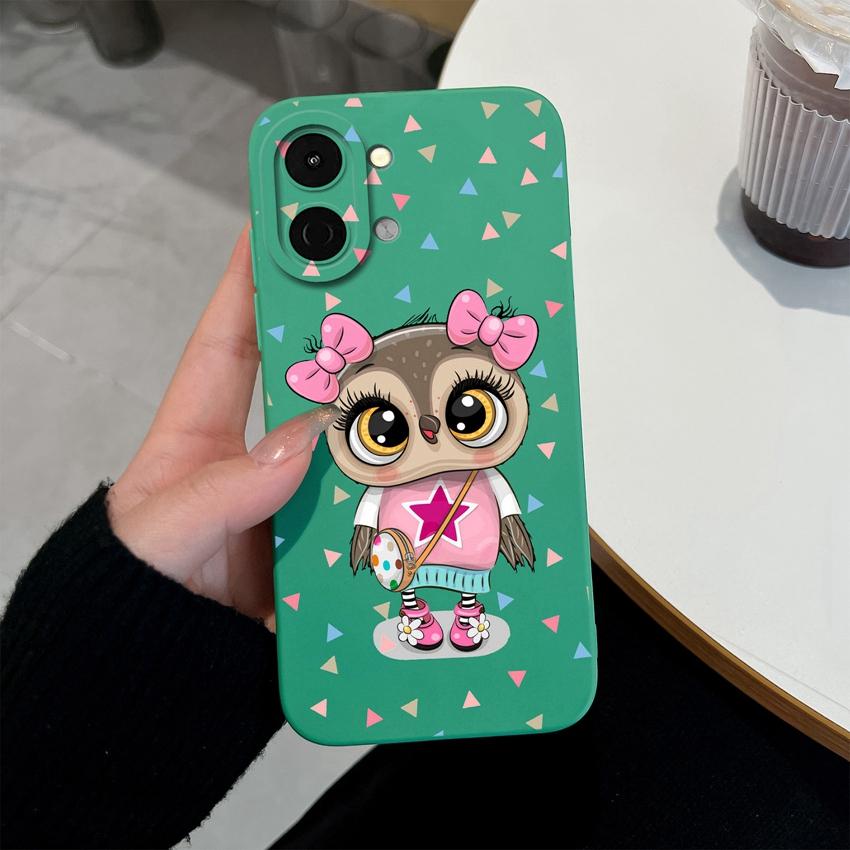 For Tecno Spark Go 3 2 1S Case Spark 30 40 40C Cover Pova 7 Pro Neo Ultra Phone Bags Cute Owl Cat Soft Liquid Silicone Anti Drop Shell For Tecno Cases