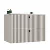 Tigo 80 2S Vanity Unit Cashmere Ribbed Front + Sink