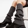 Winter Verdikt Warm Ademend Effen Patroon Beenwarmers Koreaanse Stijl Mode Dik Gebreid Dames Los Veelzijdig Slouch Sokken