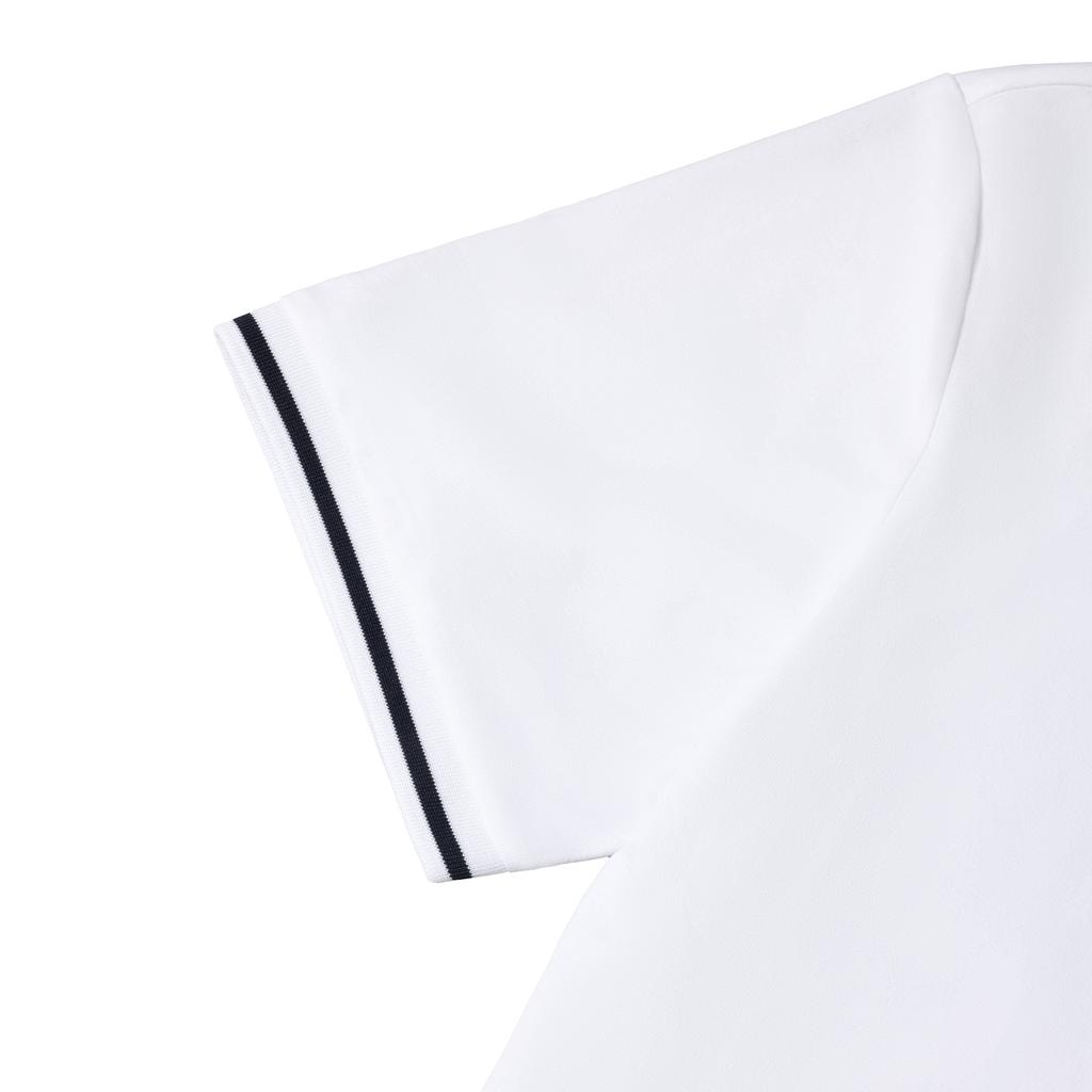 Li Ning Football Polo Shirts Men's White Stand Collar Thin Straight Fit YPLW067-1