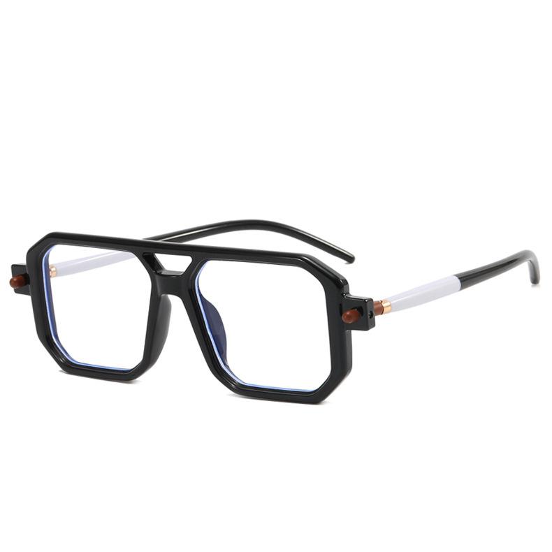 

Stylish Classics Design Double Beam Square Large Women Frame Color Shift Anti Blue Ray Prescription Lens Femal Reading Glasses 2.5