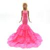 Mermaid Dress For Barbie Doll Clothes Formal Fishtail Wedding Dress Party Gown For Barbie Doll Clothes Handmade Dresses Toy