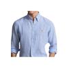 Polo Ralph Lauren Striped Point Collar Single-Breasted Long Sleeve Shirt Men shirts Blue White 710873446-001