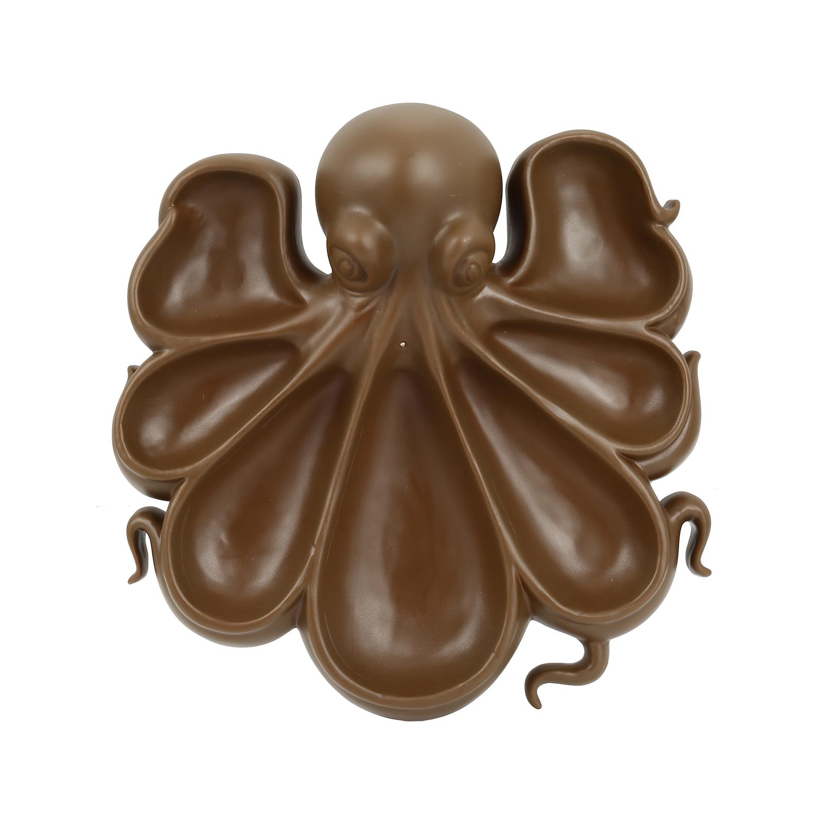 

Octopus Charcuterie Platter Kitchen Serving Board with Wooden Handle for Cheese Meat Fruit Display