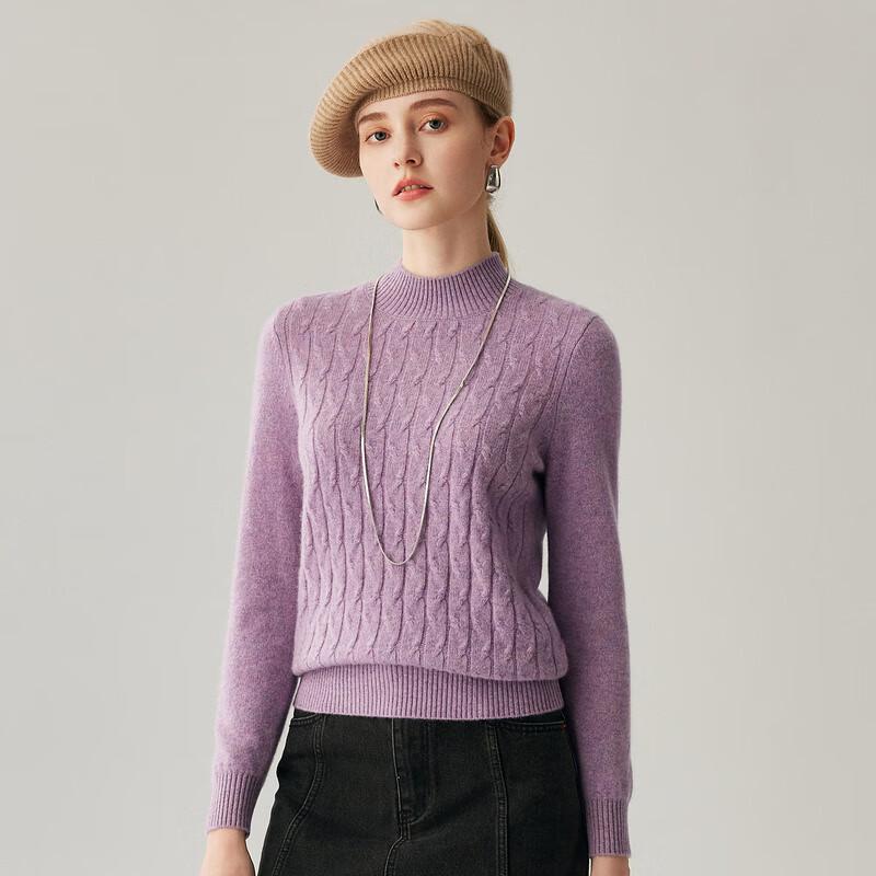 Zhaojun 2025 Autumn/Winter Women's 100% Cashmere Cable Knit Sweater