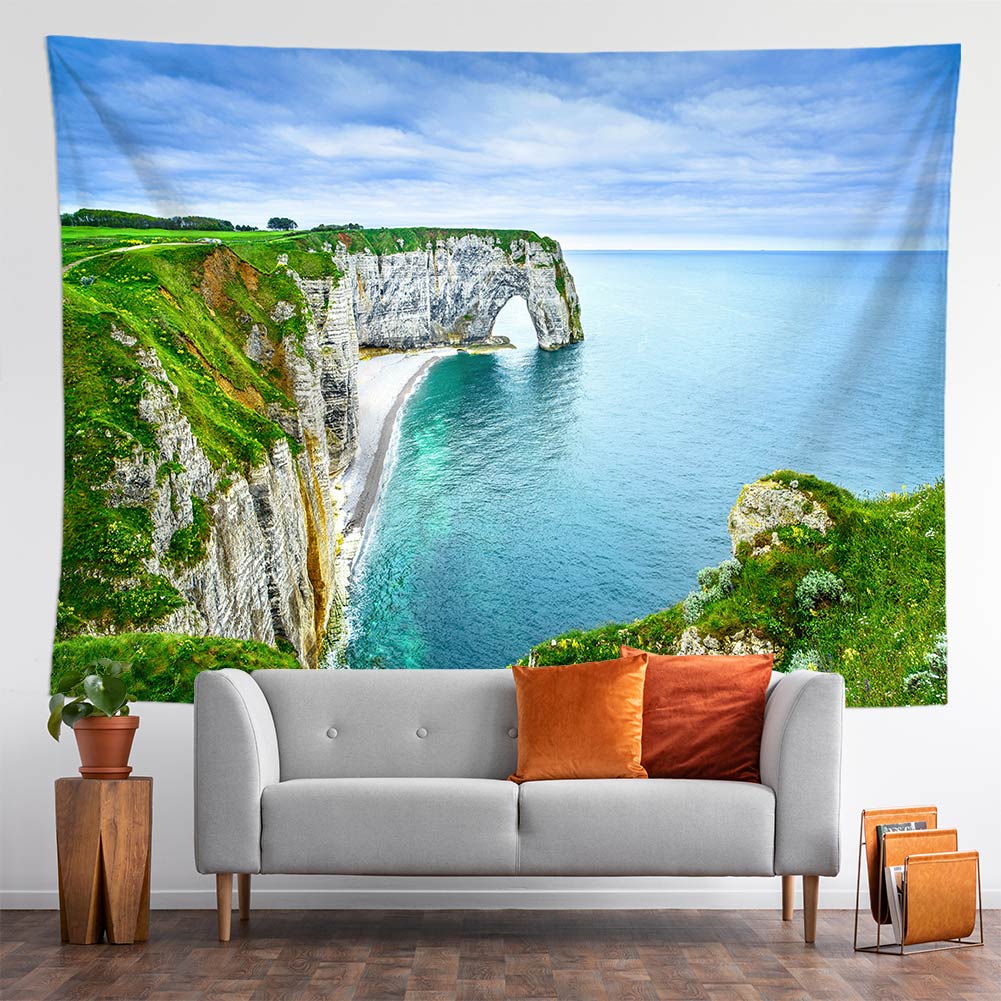 

Украшение комнаты Гостиная Спальня Фон Тонкий настенный ковер Потолок Go Natural Cave Ocean Гобелен Пейзаж Настенный подвес 100X75CM