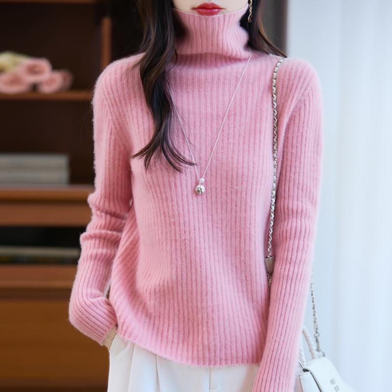 Dámský kašmírový svetr Kašmír Qinghe 30% kašmír 70% vlna podzimní a zimní pulovr hřejivý a módní