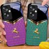 Waben-Grünes Pferd Für Oppo A79 5G 58 78 74 60 4G Reno 11F Realme GT 6 11 Note 50 10 C55 X2 Gehärtetes Glas Schwarze Handyhülle