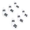 6PCS Golf Club Head Covers PU Leather Abrasion Resistant Clear Numbers Golf Iron Covers Set for