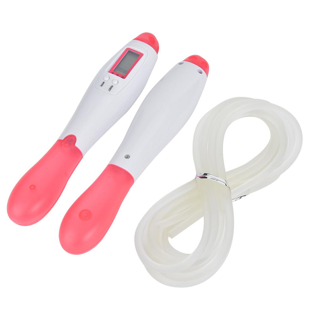 Adjustable Electronic Counter Jumprope Sport Equipment for Student School Usagepink