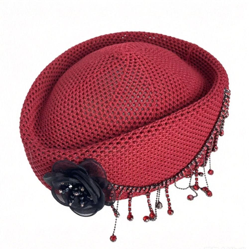 Solid Women's Pillbox Hat Structured Crown Painter Hat New Round Dress Hat  Formal Occasions