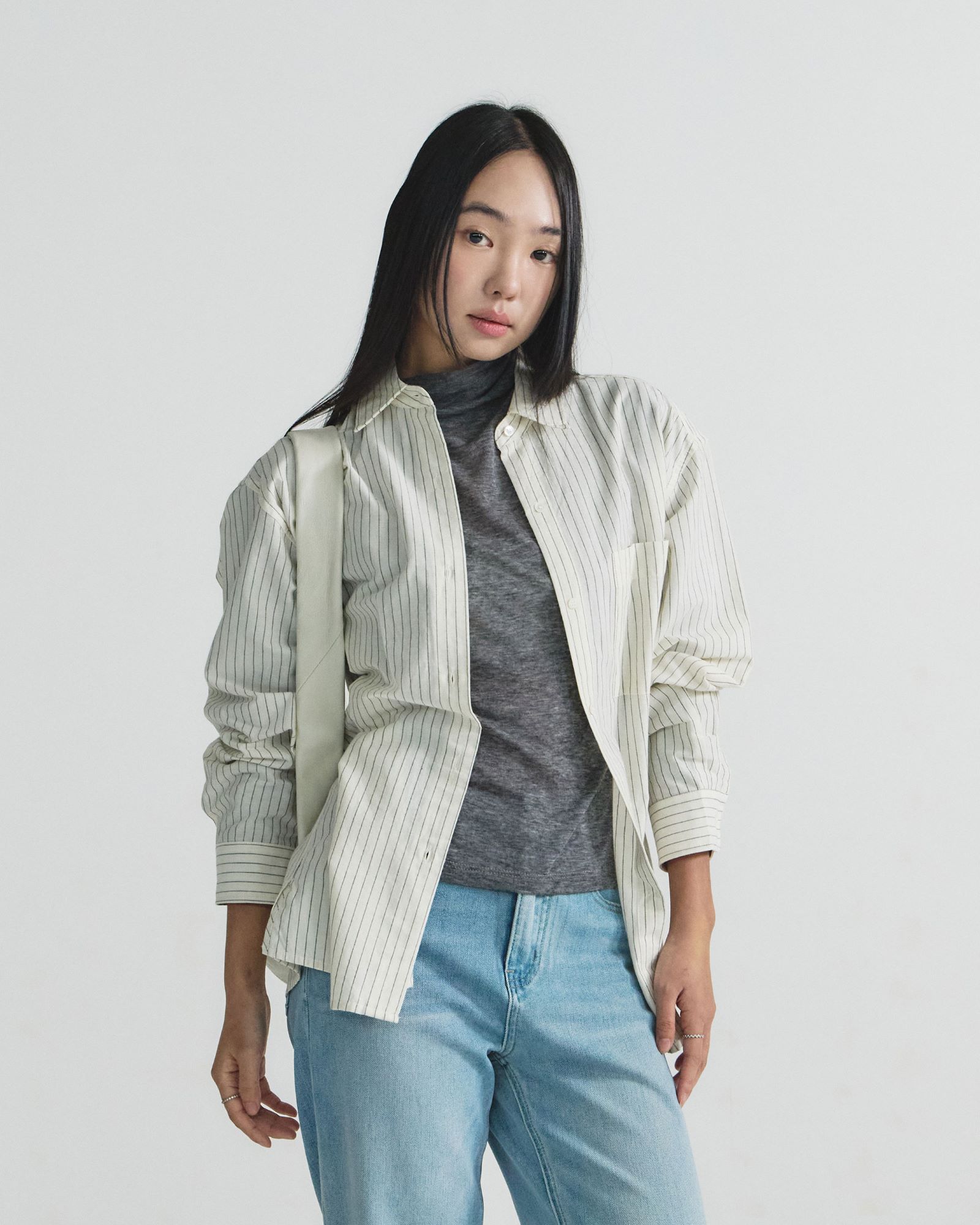 Рубашка Tnn Arcadia_4 цвета Black+Gray+Ivory+Blue/Free