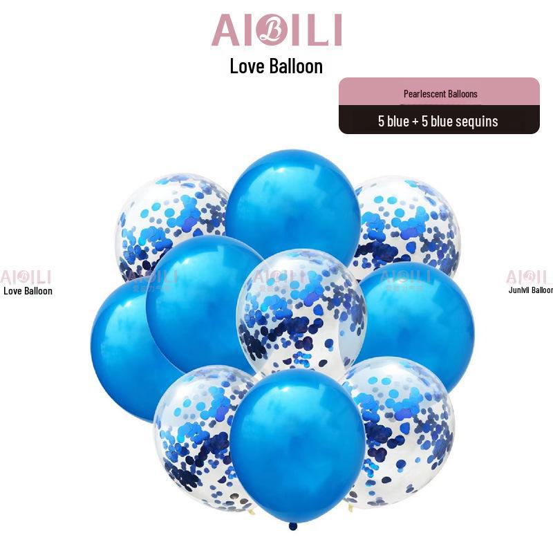 Metallic Sequin Balloon Set for Birthdays, Valentine's Day, and Weddings