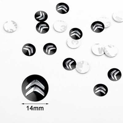 10 Stück 14mm Auto Schlüssel Fernbedienung Dekor Schlüssel Emblem Aufkleber Zubehör für C4 Picasso Xsara C5 Aircross Cactus C1 C2 C3