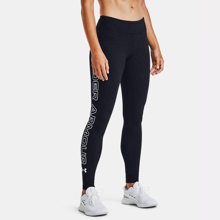 Under Armour Favorite Wordmark Print Stretch Fitness Leggings Women Leggings Black 1356403-001