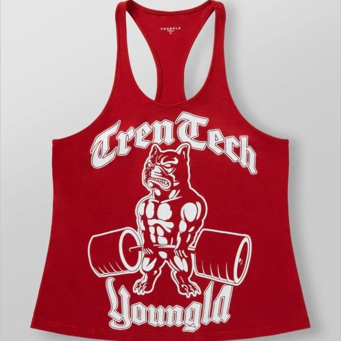 YoungLA Herren-Fitnessweste im amerikanischen Stil, ärmellos, Laufweste aus Baumwolle