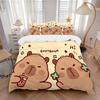 Capybara Friendship Print 3Pcs Bedding Setduvet Cover With 2 Bedropillowcase Home Birthday Gift