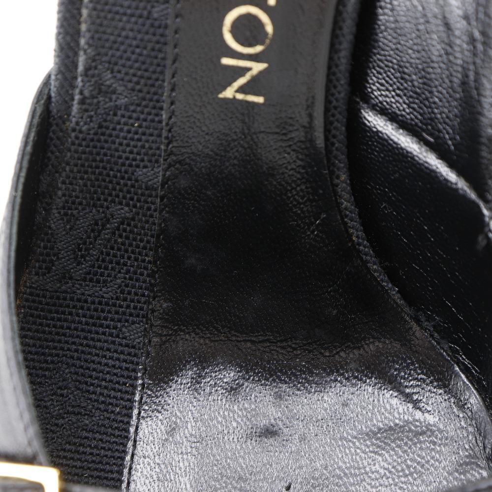 Louis Vuitton Lodičky s páskem Monogram černé plátno/kůže Dámské Použité