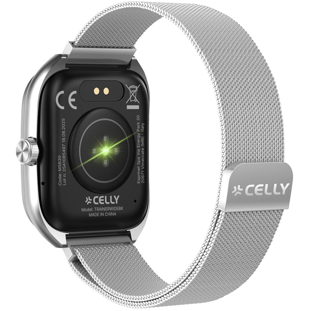 Celly trainerwide smartwatch 2.01 inch Silver