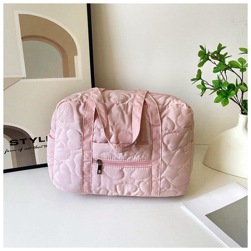 

New love travel bag, light oblique shoulder bag, large capacity autumn trendy travel bag when going out розовый