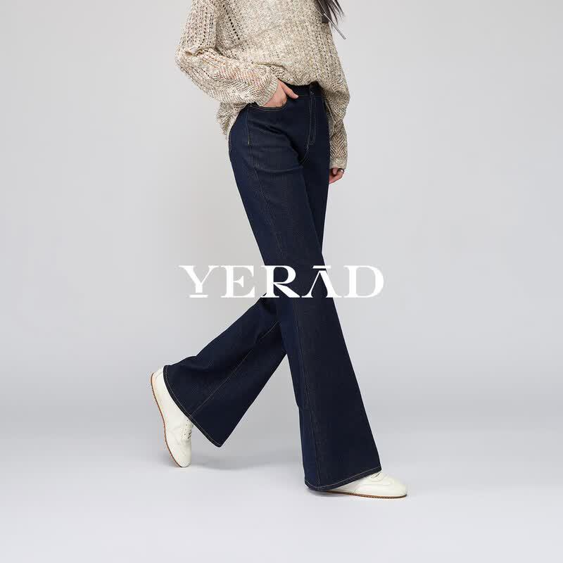 Yalida Women s High-Waist Acetate Micro-Flared Jeans 33