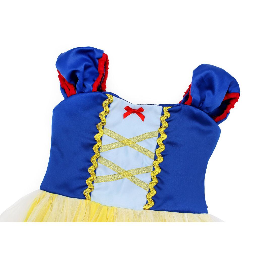 Princess Snow White Costume Cosplay Dress,Cotton/Tulle, Yellow, 1-2 Years, 90cm