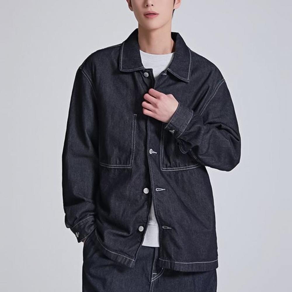 

[spao] LighTweighT Denim JackeT Spjec24c01 T Navy/90