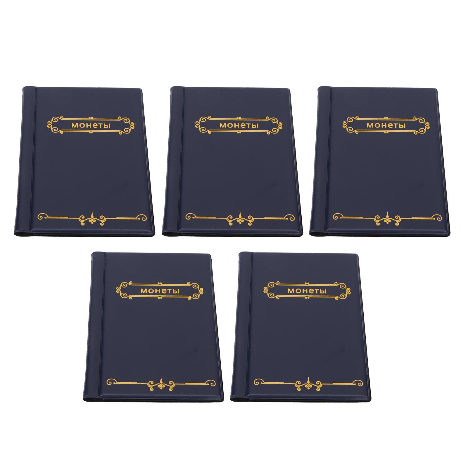 

5 Pcs Coin Book PVC High Transparency Coin Collection Holder Book Coin Collecting Storage Album