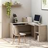 L shaped Desk in Concrete Grey 120 x 140 x 75 cm Particleboard