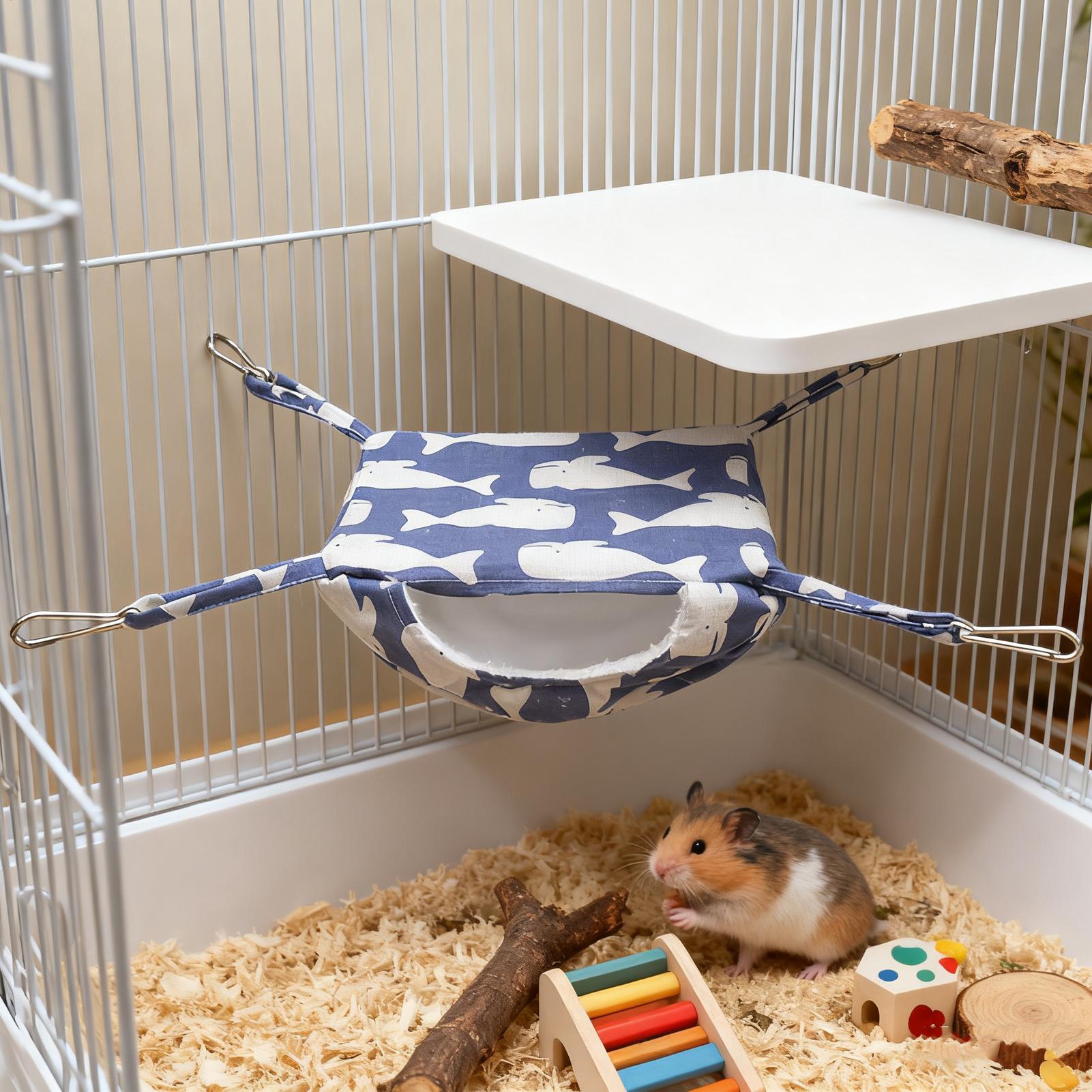 

Small Animal Hammock Soft Adjustable Swing Winter Ferret Bed Metal Hooks For Small Animal Pet Squirrel Chinchilla Gerbil China Mainland