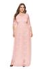 Plus Size Women's Four Seasons Bridesmaid Dress Banquet Annual Meeting Lace Pocket Dress