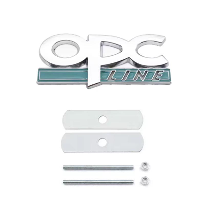 BBFJ3 3D Metal OPC LINE Emblem Car Side Fender Tail Badge Front Grille Sticker For OPEL Zafira b Corsa d Insignia Mokka Regal Astra G