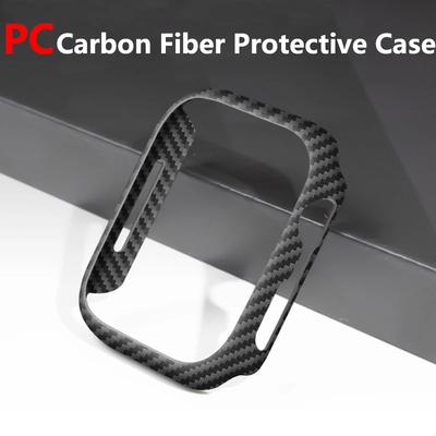 Protezione in Fibra di Carbonio Cover Rigida Per Custodia Apple Watch Accessori 44mm 45mm 41mm 40mm non vetro iwatch Serie 9 8 7 6 5 4 3 SE