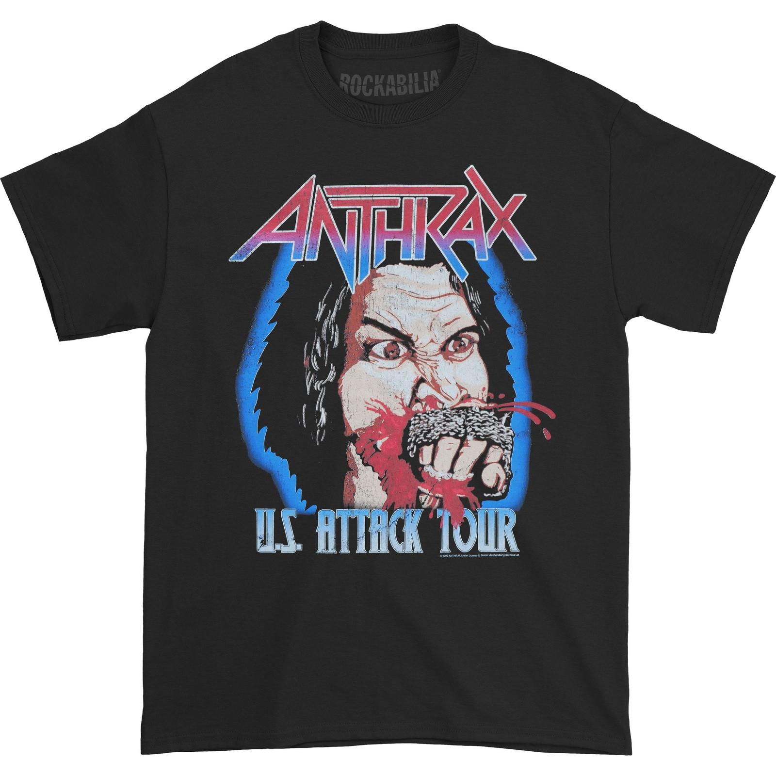 Men s Anthrax US Attack T-shirt Small Black 4XL