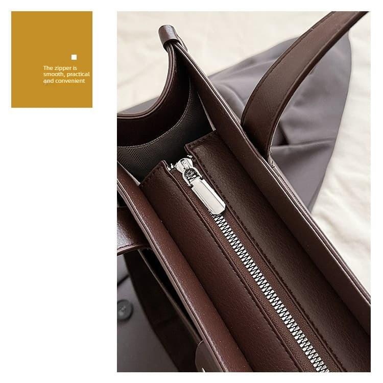 Vintage große Leder-Tragetasche Damen-Handtasche